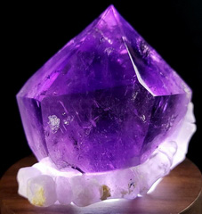 NICE 3.3" Amethyst Gemstone with Hand Bone, Crystal Healing