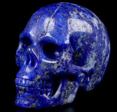 Gemstone 2.0 Lapis Lazuli Carved Crystal Skull, Realistic, Crystal Healing