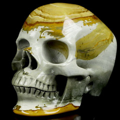 5.1" Polychrome Jasper Carved Crystal Skull,Super Realistic, Crystal Healing