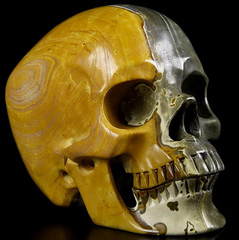 5.0" Polychrome Jasper Carved Crystal Skull,Super Realistic, Crystal Healing