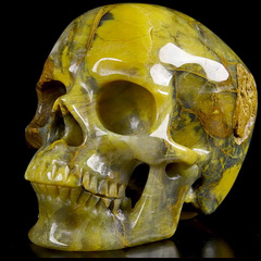GEMSTONE Huge 5.1" New Pietersite Carved Crystal Skull,Super Realistic, Crystal Healing