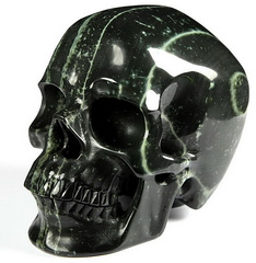 Huge 5.1" Polychrome Jasper Carved Crystal Skull,Super Realistic, Crystal Healing