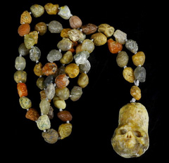 Inside Diameter (410mm) Gobi Agate Carved Crystal Skull Pendant, Crystal Healing