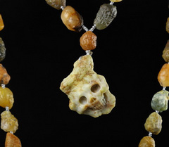 Inside Diameter (405mm) Gobi Agate Carved Crystal Skull Pendant, Crystal Healing