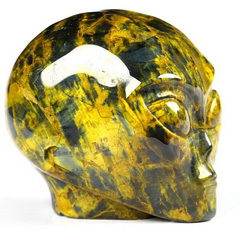 Gemstone 2.0" New Pietersite Crystal Skull Companion Star Being Female Alien,Reiki Healing Stone Statue