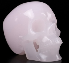 Huge 5.1" Afghanistan Jade Carved Crystal Skull,Super Realistic, Crystal Healing