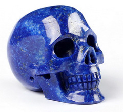 Gemstone 1.5" Lapis Lazuli Carved Crystal Skull,Realistic, Crystal Healing