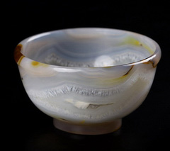 2.7" Premium Brazilian Agate Carved Crystal Bowl, Crystal Healing