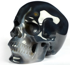 5.1" Agate Carved Crystal Skull,Super Realistic, Crystal Healing