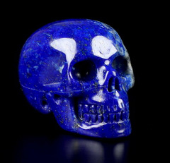 1.2" Lapis Lazuli Carved Crystal Skull,Realistic, Crystal Healing