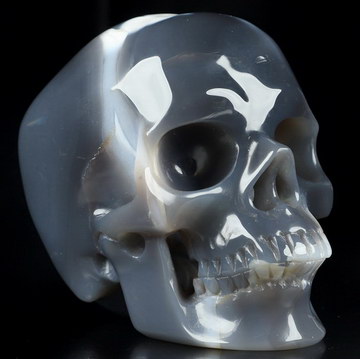 5.0" Agate Carved Crystal Skull,Super Realistic, Crystal Healing