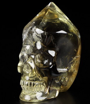Gemston 2.0" Smoky Quartz Rock Crystal Carved Crystal Skull Point, Crystal Healing
