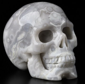 2.0" Ocean Jasper Carved Crystal Skull,Realistic, Crystal Healing