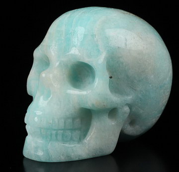 1.8" Amazonite Carved Crystal Skull,Realistic, Crystal Healing