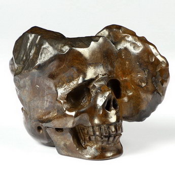 1.6" Limonite Carved Crystal Skull, Crystal Healing