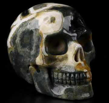 2.0" Ocean Jasper Carved Crystal Skull,Realistic, Crystal Healing