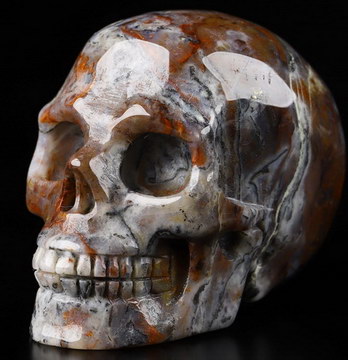 2.0" Pietersite Carved Crystal Skull,Realistic, Crystal Healing