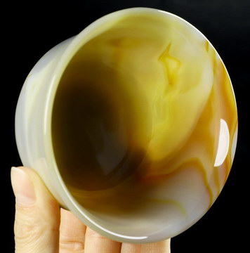 3.7" Premium Brazilian Agate Carved Crystal Cup, Crystal Healing