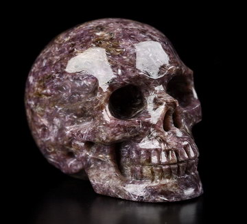 1.2" Russian Charoite Carved Crystal Skull,Realistic, Crystal Healing