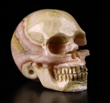 0.8" Rhodochrosite Carved Crystal Skull,Realistic, Crystal Healing