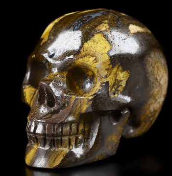 1.2" Matrix Opal Carved Crystal Skull,Realistic, Crystal Healing