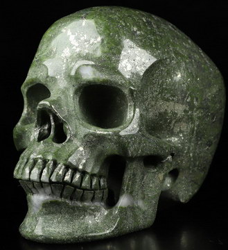 5.1" Pyrite Carved Crystal Skull,Super Realistic, Crystal Healing