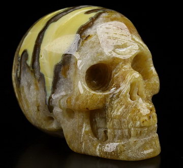 1.1" Sagenitic Agate Carved Crystal Skull,Realistic, Crystal Healing