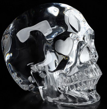 The King Of Gambler 5.1" K9 Crystal Carved Crystal Skull, Super Realistic, Crystal Healing