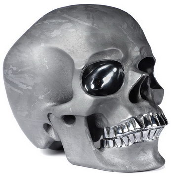 Frosted 5.2" Tera-hertz Carved Crystal Skull,Super Realistic, Crystal Healing