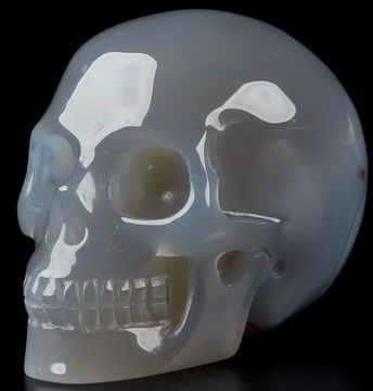 2.0" Agate Carved Crystal Skull,Realistic, Crystal Healing