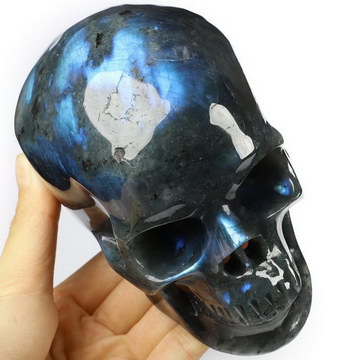 5.0" Labradorite Carved Crystal Skull,Super Realistic, Crystal Healing