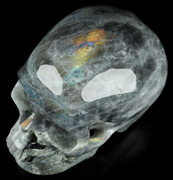 5.1" Labradorite Carved Crystal Skull,Super Realistic, Crystal Healing