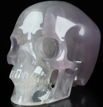 5.1" Fluorite Carved Crystal Skull,Super Realistic, Crystal Healing