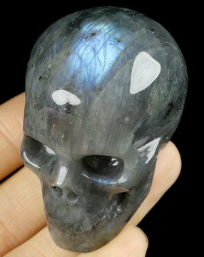 2.0" Labradorite Carved Crystal Skull,Realistic, Crystal Healing