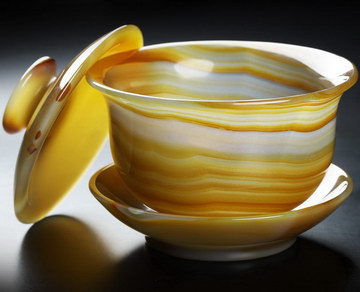 3.5" Premium Brazilian Agate Carved Crystal Pot, Crystal Healing