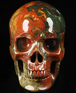 5.3" Green And Red Agate Carved Crystal,Super Realistic, Crystal Healing