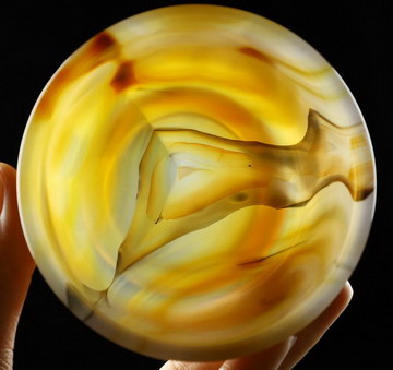 3.4" Premium Brazilian Agate Carved Crystal Cup