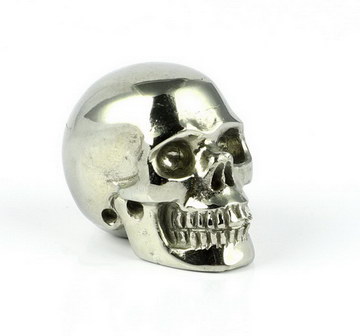 0.8" Pyrite Hand Carved Crystal Skull, Realistic, Crystal Healing