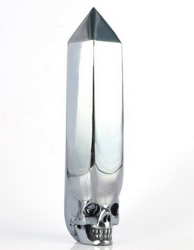 3.5" Tera-hertz Hand Carved Crystal Point Skull, Crystal Healing