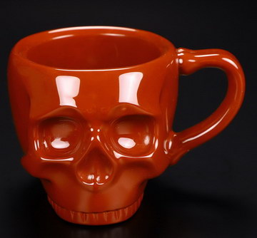 3.1" Red Jasper Hand Carved Crystal Skull Espresso Cup, 2 OZ, Crystal Healing