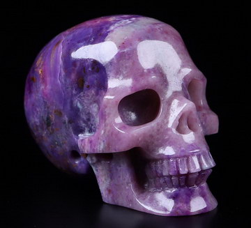 Gemstone 1.3" Sugilite Hand Carved Crystal Skull, Realistic, Crystal Healing