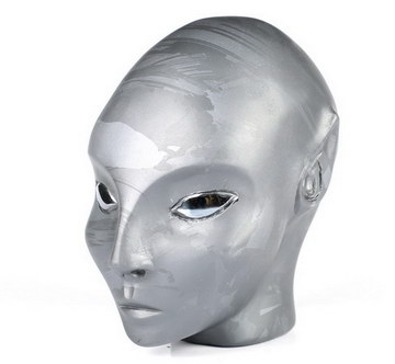 3.1" Frosted Tera-hertz Hand Carved Fairy Elf Alien Crystal Skull Companion Sculpture, Crystal Healing