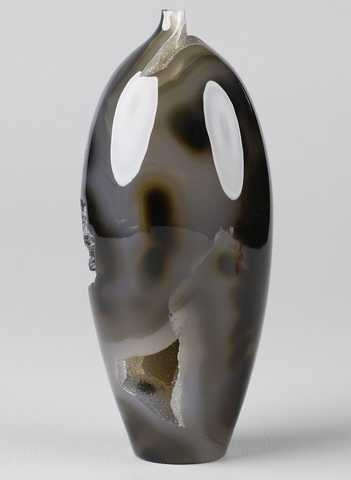 4.4" Premium Brazilian Agate Hand Carved Crystal Vase Sculpture, Crystal Healing