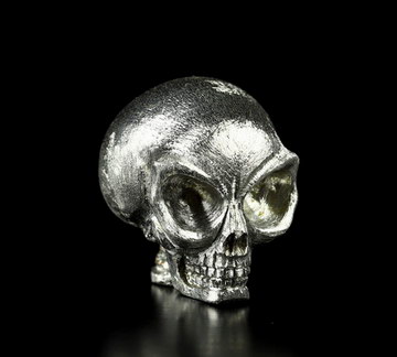 0.7" Gibeon Meteorite Carved Crystal Alien Skull, Reiki Healing Stone Statue