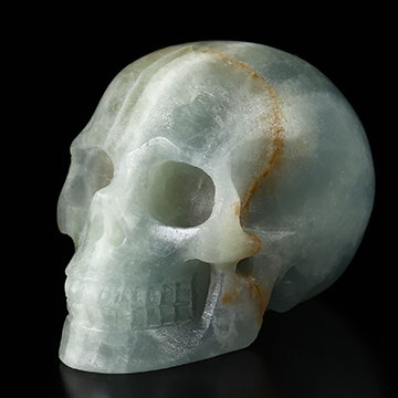 2.0" Blue Onyx Hand Carved Crystal Skull, Realistic, Crystal Healing