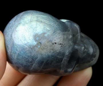 1.8" Labradorite Hand Carved Crystal Skull, Realistic, Crystal Healing