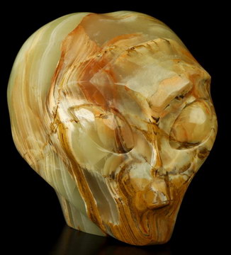 3.9" Afghanistan Jade Star Being Female Alien Crystal Skull Companion, Hand Carved Gemstone Fine Art Sculpture, Reiki Healing Stone Statue
