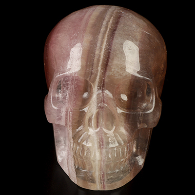 3.5" Fluorite Hand Carved Crystal Skull, Realistic, Crystal Healing