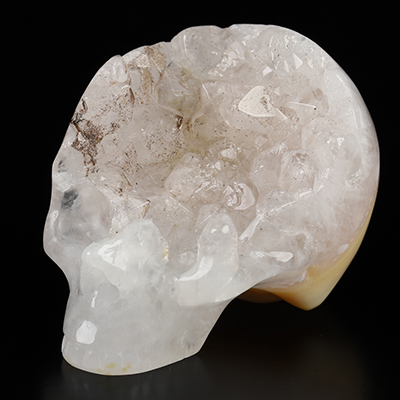 1.5" Agate Geode Hand Carved Crystal Skull, Realistic, Crystal Healing