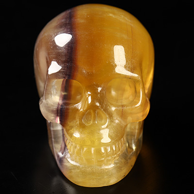 2.0" Fluorite Hand Carved Crystal Skull, Realistic, Crystal Healing
